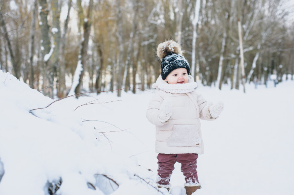  little girl in the snow