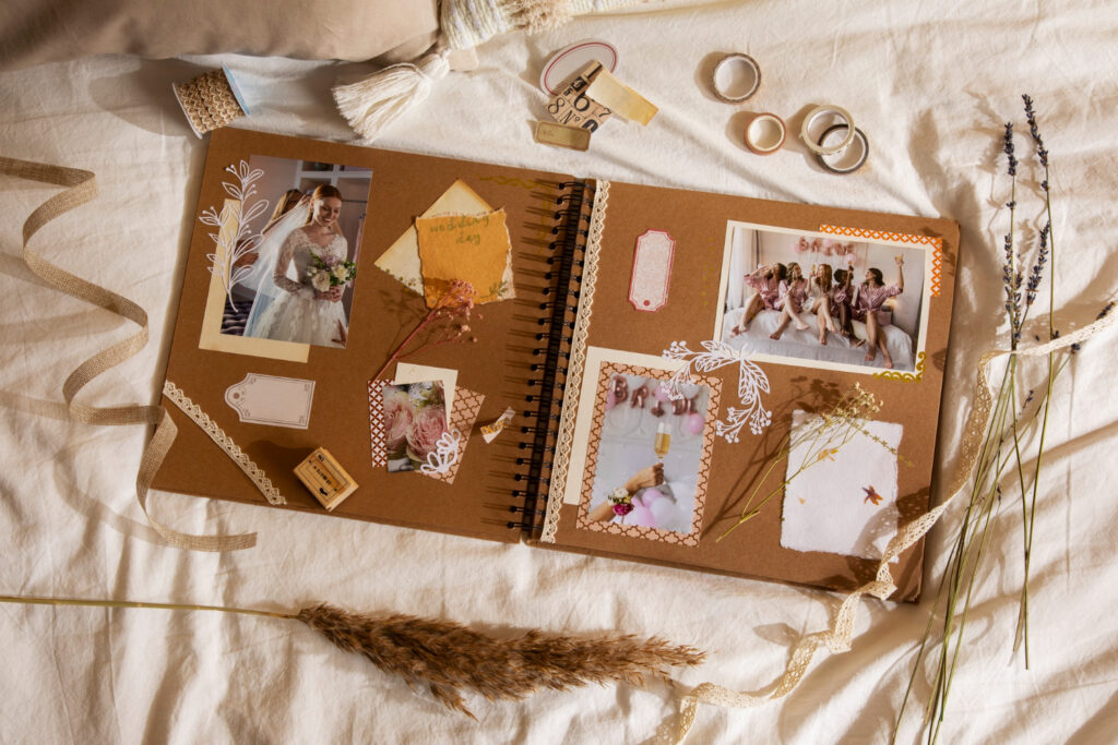 view of beautifully decorated scrapbook