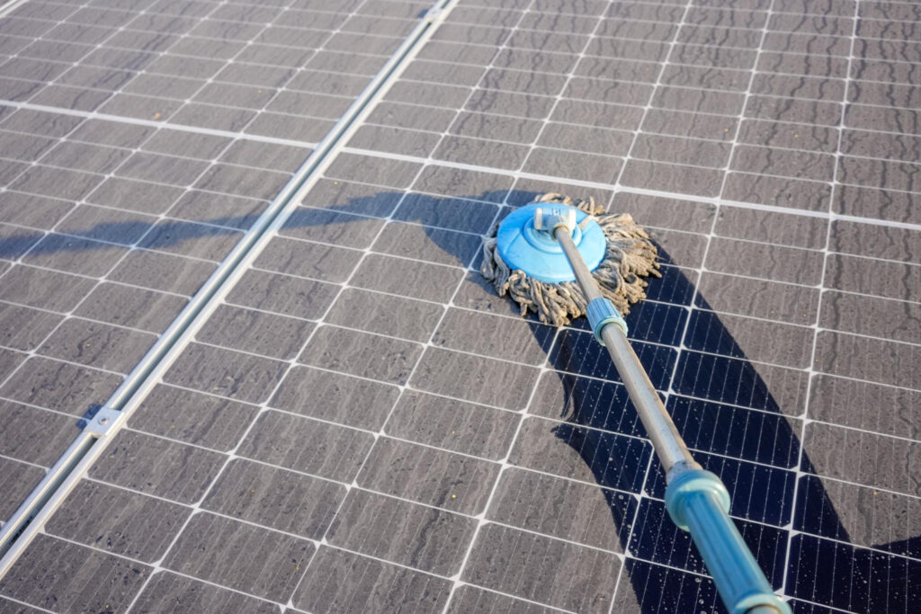 cleaning solar panels