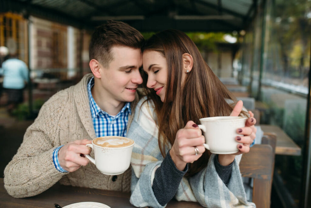 couple in a coffee shop