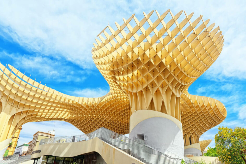 mushroom statue in seville