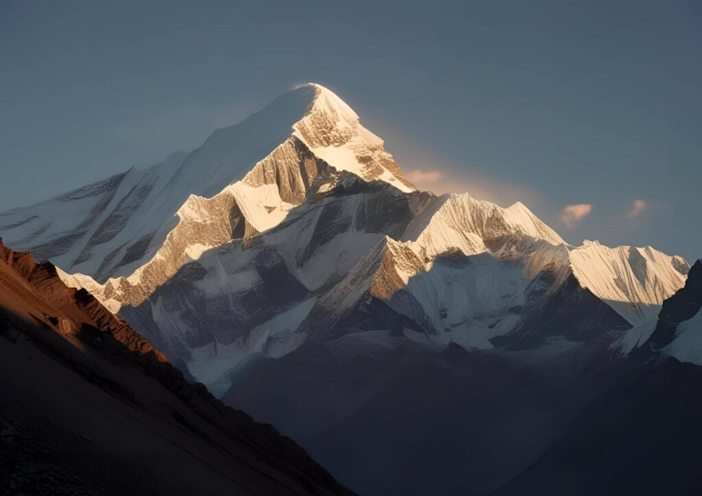 the beautiful painting of the mount Everest